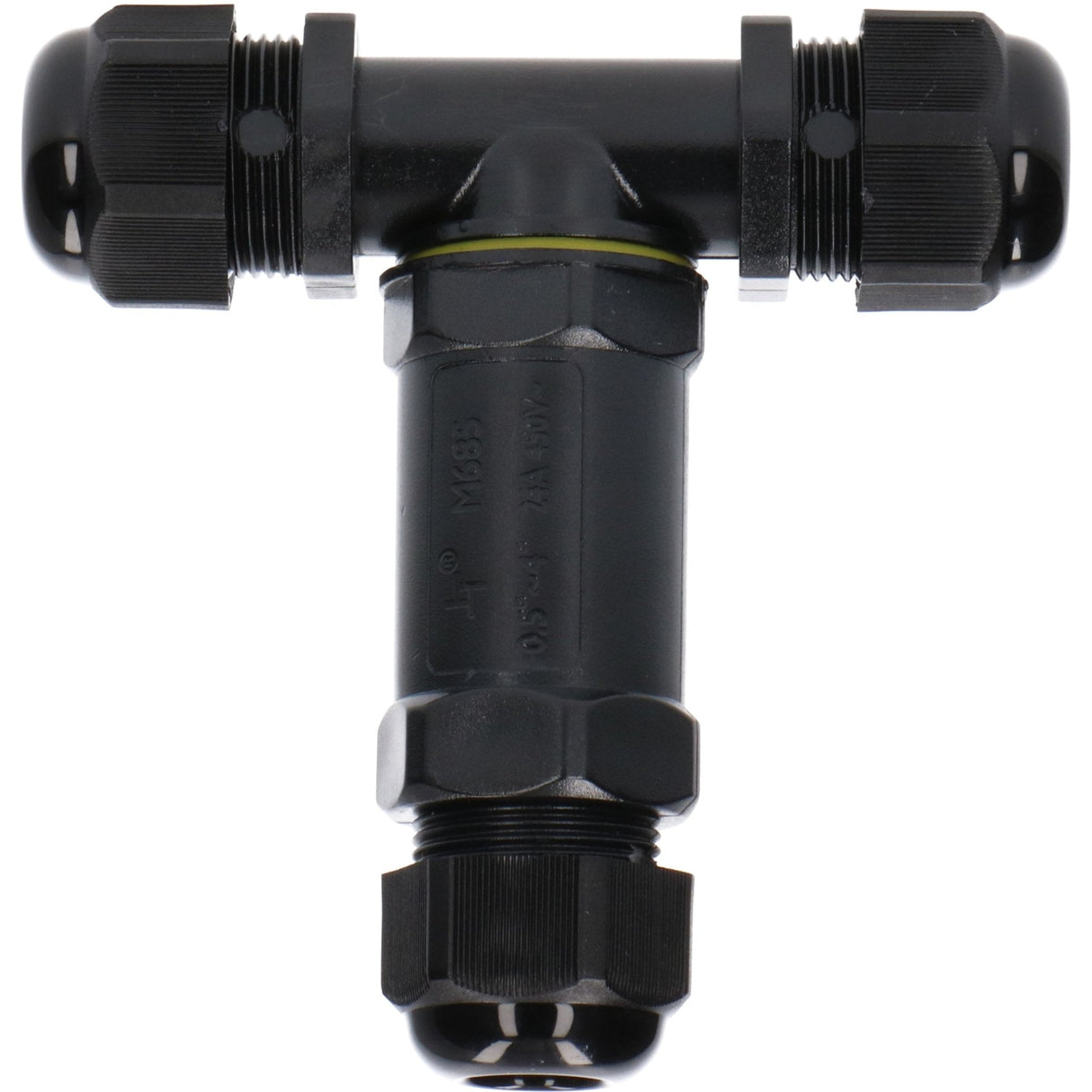 Waterdichte Kabelverbinder IP68 - T-Connector - Kroonsteentje - Voor Kabels 4-14mm - Zwart