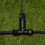 Waterdichte Kabelverbinder IP68 - T-Connector - Kroonsteentje - Voor Kabels 4-14mm - Zwart