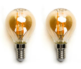 Kogellamp E14 2 stuks | 4W=40W warmwit | 2200K - amber glas - LEDPLANET.NL