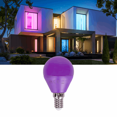Ampoule globe E14 violette | ampoule LED à petit culot 4 W = ampoule à incandescence 30 W | 230 V - LEDPLANET.NL