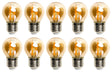 Kogellamp E27 10 stuks | 6W=50W warmwit | 2200K - amber glas - LEDPLANET.NL