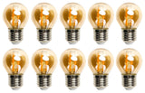 Kogellamp E27 10 stuks | 6W=50W warmwit | 2200K - amber glas - LEDPLANET.NL