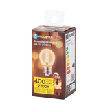 Ampoule sphérique E27 à intensité variable, flamme blanc chaud | G45 LED 4 W~400 lm=éclairage halogène 38 W | verre ambré - 2200 K - LEDPLANET.NL