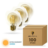 Kogellamp E27 G45, LED 5W=25W, 350 Lumen, Amber 2200K, Dimbaar, doos 100 stuks, 230V