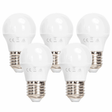 Aigostar LED voordeelverpakkingen met vijf kogellampen grote fitting voor energiezuinige verlichting