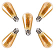 Kooldraadlamp 5 stuks E27 - ST64 amber - LED 4W~38W traditionele verlichting - 2200K warmwit - LEDPLANET.NL