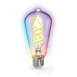 Kooldraadlamp E27 4.9W WiFi + Bluetooth RGB + CCT | Smartlamp ST64 - warmwit - daglichtwit - RGB LED ~ 420 Lumen - helder glas - 230 Volt - LEDPLANET.NL