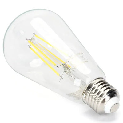 Ampoule à filament E27 blanc lumière du jour à intensité variable | éclairage halogène ST64 LED 6W~600Lm=51W | verre transparent - 6500K - LEDPLANET.NL