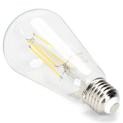 Kooldraadlamp E27 dimbaar warmwit, ST64 LED 6W~600Lm=51W halogeen verlichting, helder glas