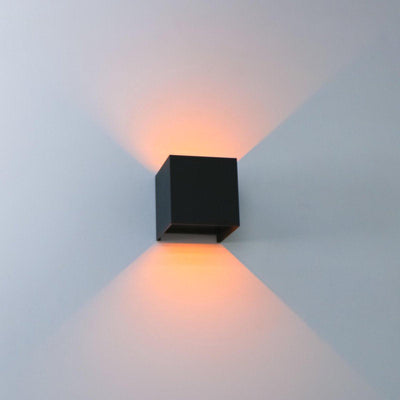 LED's Light Kubus LED Wandlamp buiten - 2 lichts - Dimbaar en instelbare lichtkleur - IP65 Waterdicht - Zwart