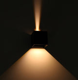 LED's Light Kubus LED Wandlamp buiten - 2 lichts - Dimbaar en instelbare lichtkleur - IP65 Waterdicht - Zwart