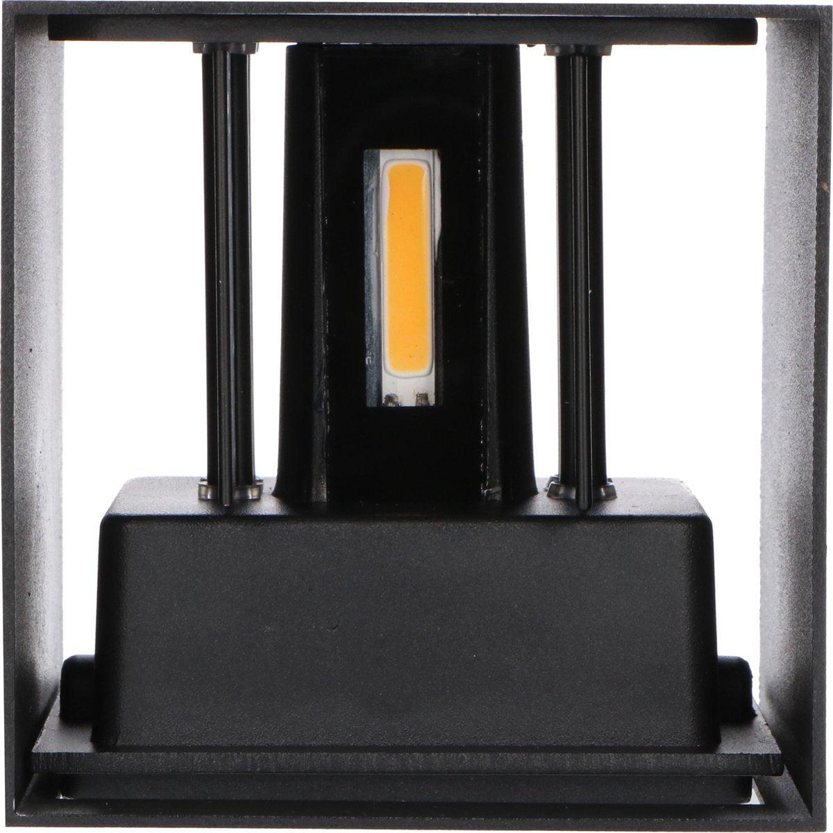 LED's Light Kubus LED Wandlamp buiten - 2 lichts - Dimbaar en instelbare lichtkleur - IP65 Waterdicht - Zwart
