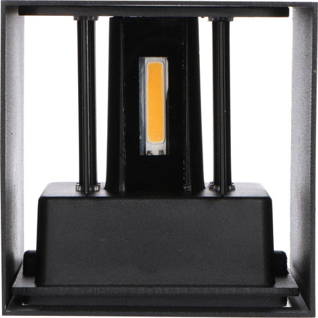 LED's Light Kubus LED Wandlamp buiten - 2 lichts - Dimbaar en instelbare lichtkleur - IP65 Waterdicht - Zwart