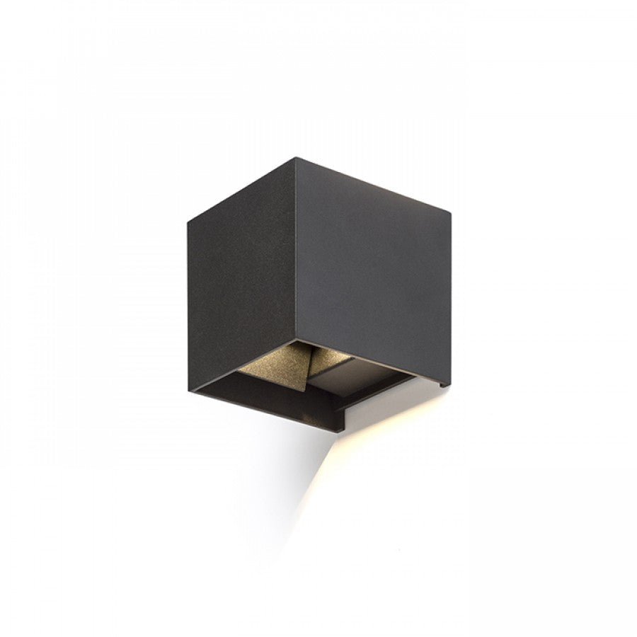 LED's Light Kubus LED Wandlamp buiten - 2 lichts - Dimbaar en instelbare lichtkleur - IP65 Waterdicht - Zwart