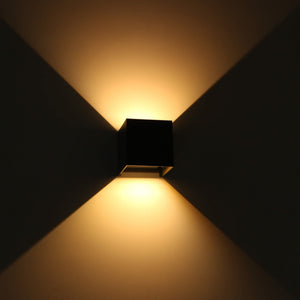 Applique murale LED cubique LED's Light pour extérieur - Éclairage vers le haut et vers le bas - IP65 - Anthracite