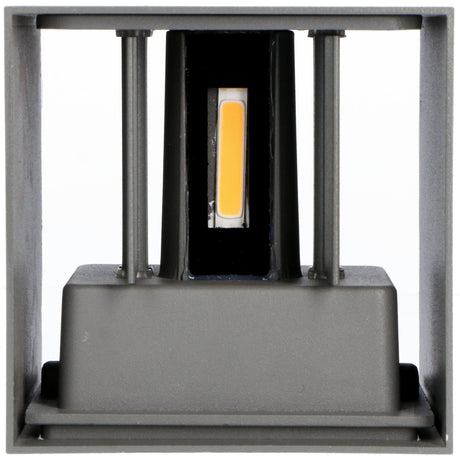 Applique murale LED cubique LED's Light pour extérieur - Éclairage vers le haut et vers le bas - IP65 - Anthracite