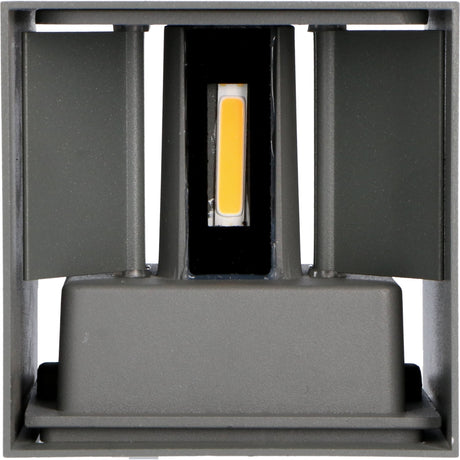 Applique murale LED cubique LED's Light pour extérieur - Éclairage vers le haut et vers le bas - IP65 - Anthracite