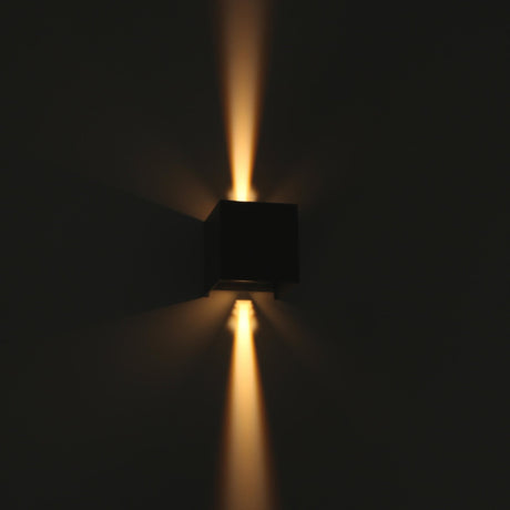 Applique murale LED cubique LED's Light pour extérieur - Éclairage vers le haut et vers le bas - IP65 - Anthracite
