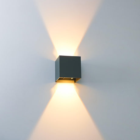 Applique murale LED cubique LED's Light pour extérieur - Éclairage vers le haut et vers le bas - IP65 - Anthracite