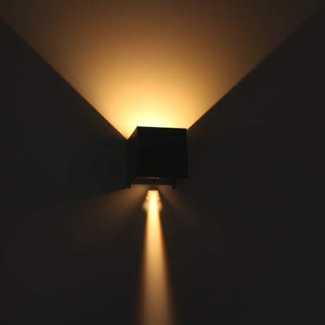 Applique murale LED cubique LED's Light pour extérieur - Éclairage vers le haut et vers le bas - IP65 - Anthracite