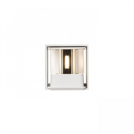 Applique murale LED extérieure cubique LED's Light - Éclairage vers le haut et vers le bas - IP65 - Blanc