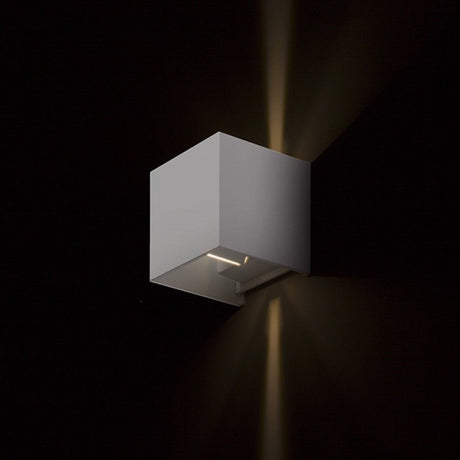 Applique murale LED extérieure cubique LED's Light - Éclairage vers le haut et vers le bas - IP65 - Blanc