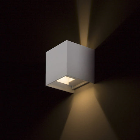 Applique murale LED extérieure cubique LED's Light - Éclairage vers le haut et vers le bas - IP65 - Blanc