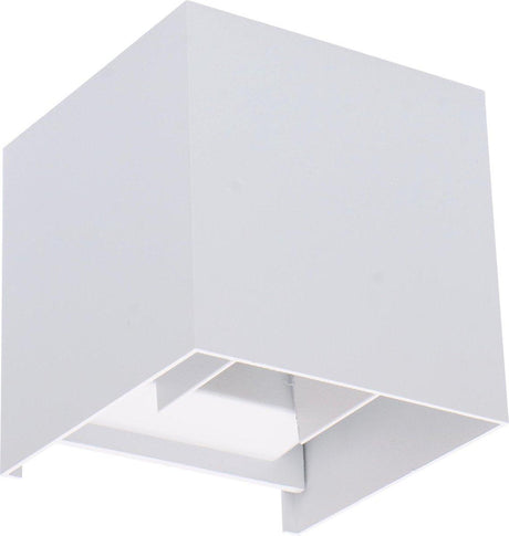 Applique murale LED extérieure cubique LED's Light - Éclairage vers le haut et vers le bas - IP65 - Blanc