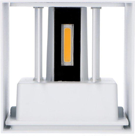 Applique murale LED extérieure cubique LED's Light - Éclairage vers le haut et vers le bas - IP65 - Blanc