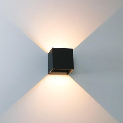 Applique murale extérieure LED Kubus de LED's Light - Éclairage vers le haut et le bas - IP65 - Noire