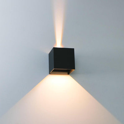 Applique murale extérieure LED Kubus de LED's Light - Éclairage vers le haut et le bas - IP65 - Noire
