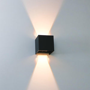 LED's Light Kubus LED Wandlamp voor buiten - Omhoog&Omlaag licht - IP65 - Zwart