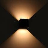 LED's Light Kubus LED Wandlamp voor buiten - Omhoog&Omlaag licht - IP65 - Zwart