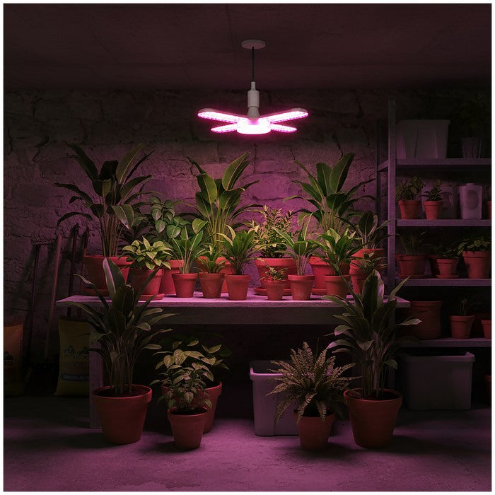 LED Kweeklamp E27 40W 1400lm, Groei & Bloei, 5 Koppen (4 Instelbaar)