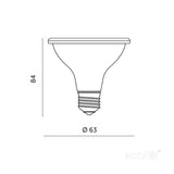 LED Kweeklamp E27 7W 185lm, Groei & Bloei, 38° Gericht