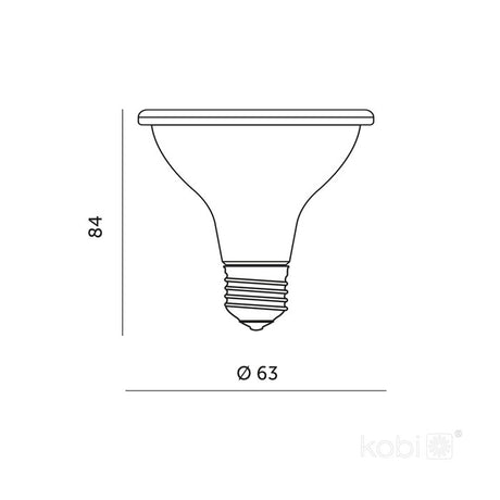 Kweeklamp LED Ø63mm 84mm hoog, ideaal voor plantengroei met optimale lumen-output