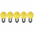 LED lamp E27 geel 5-pack met hoge lichtopbrengst en energiebesparende technologie