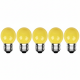 LED lamp E27 geel 5-pack met hoge lichtopbrengst en energiebesparende technologie
