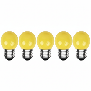 LED Kogellamp E27 Geel - 300 lumen - 3W - IP20 - G45 - 230V - 5 stuks