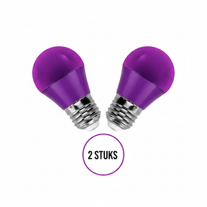 G45 kogellamp paars 2 stuks - E27 LED lamp 4W=30W gloeilamp - 230V