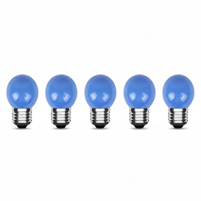 LED Kogellamp E27 Blauw, 300 lumen, 3W, IP20, G45, 230V, 5 stuks