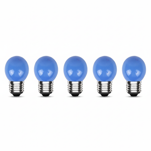 Ampoule LED sphérique E27 bleue - 300 lumen - 3W - IP20 - G45 - 230V - 5 pièces