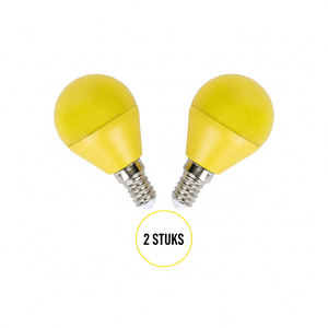 G45 kogellamp geel 2 stuks - E14 LED lamp 4W=30W gloeilamp - 230V