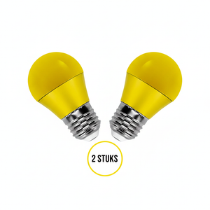 G45 kogellamp geel 2 stuks - E27 LED lamp 4W=30W gloeilamp - 230V