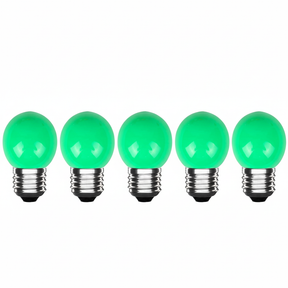 LED Kogellamp E27 Groen, 300 lumen, 3W, IP20, G45, 230V, 5 stuks
