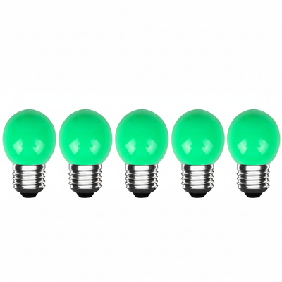 Lampes LED 5 pièces vertes E27 800 lm 2700 K IP20