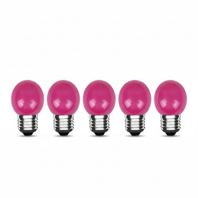 LED Kogellamp E27 Roze, 300 lumen, 3W, IP20, G45, 230V, 5 stuks