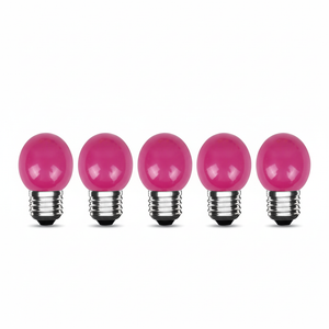 LED Kogellamp E27 Roze - 300 lumen - 3W - IP20 - G45 - 230V - 5 stuks