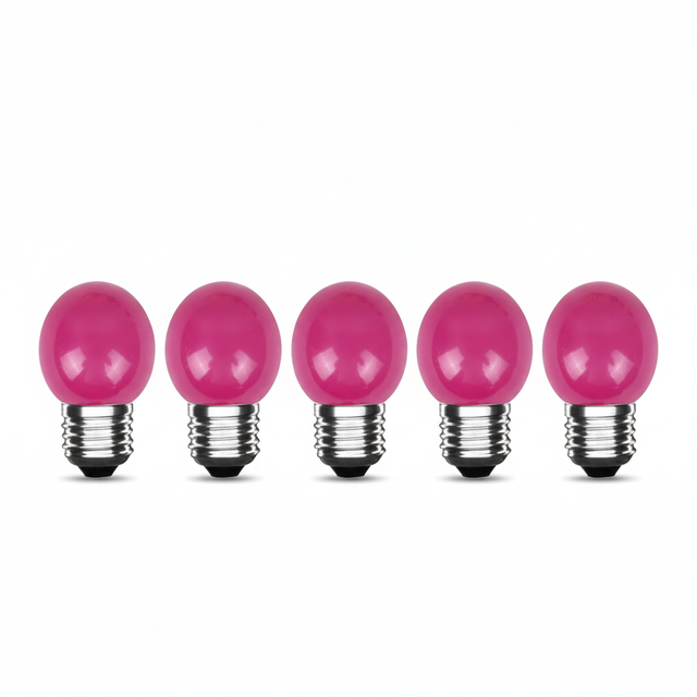 lamp led 5x LED gloeilampen E27 5W 400lm roze