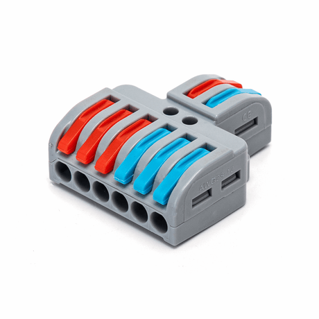 Lasklem set 5 stuks, LT-623 2-in-6-uit verbindingsklem 0.08-4mm², IP20 hersluitbaar